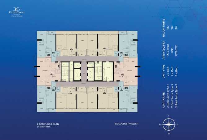 Type 1 to 3 - 2BED Suite